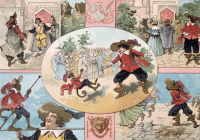 Ilustracja Cyrano de Bergerac, ilustracja powieści Cyrano de Bergerac: „Inny świat autorstwa French School