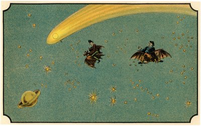 Ilustracja do książki "Voyage dans la lune avant 1900" autorstwa A. de Ville-d