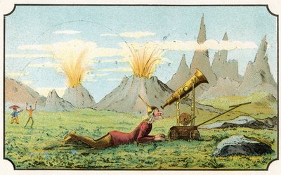 Ilustracja do książki „Voyage dans la lune avant 1900” autorstwa A. de Ville-d