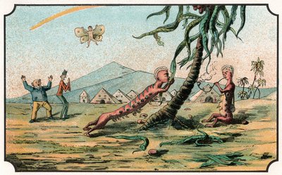 Ilustracja do książki „Voyage dans la lune avant 1900” autorstwa A. de Ville-d