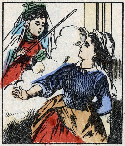 Ilustracja bajki „La Fee Bambinette” Grawer na drewnie firmy Imaging Pellerin - Epinal, sd. Koniec XIX wieku. autorstwa French School