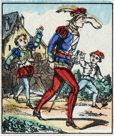 Ilustracja do bajki „Przygody Wielkiej Flandrii”” Drzeworyt z Imaging Pellerin - Epinal, sd. Koniec XIX wieku. autorstwa French School