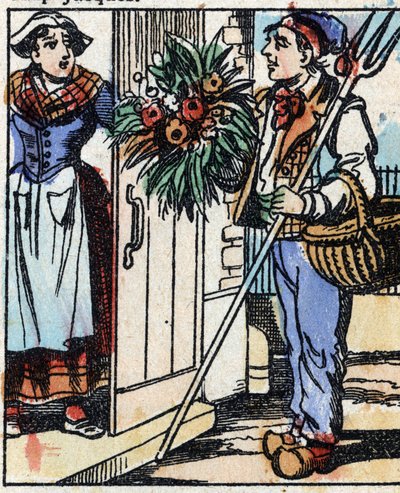 Ilustracja do bajki „Diabelski widelec” Grawer w drewnie firmy Imaging Pellerin - Epinal, sd. Koniec XIX wieku. autorstwa French School