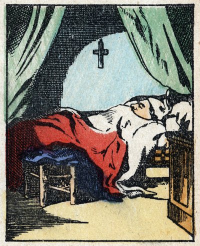 Ilustracja opowieści „” Veridique History of Jeannot Serinet „” Drzeworyt obrazu Imagery Pellerin - Epinal, sd. Koniec XIX wieku. autorstwa French School