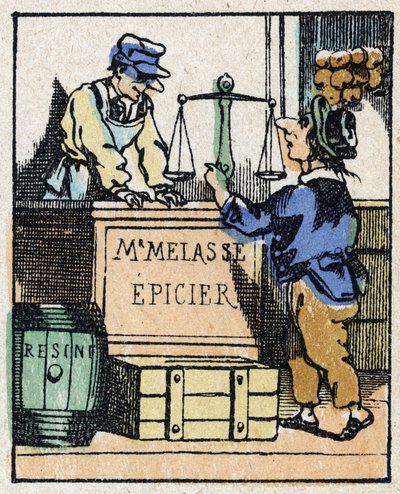 Ilustracja opowieści „” Veridique History of Jeannot Serinet „” Drzeworyt obrazu Imagery Pellerin - Epinal, sd. Koniec XIX wieku. autorstwa French School