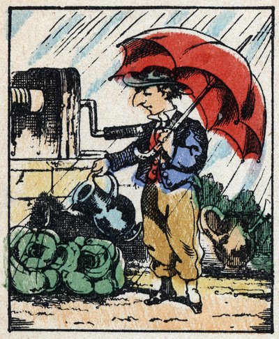 Ilustracja opowieści „” Veridique History of Jeannot Serinet „” Drzeworyt obrazu Imagery Pellerin - Epinal, sd. Koniec XIX wieku. autorstwa French School