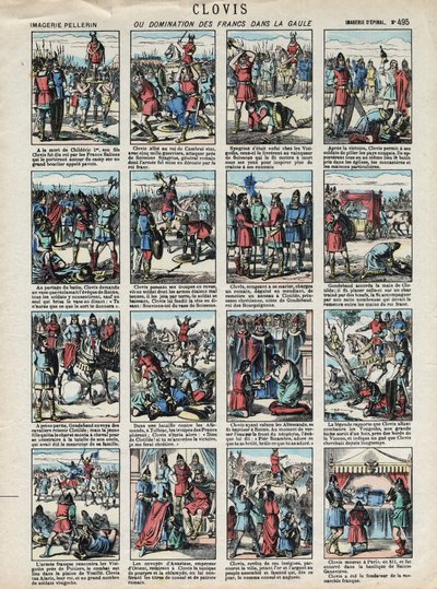 Obrazy Epinal z domu Pellerin - około 1913 - Clovis lub dominacja franków w Galii autorstwa French School