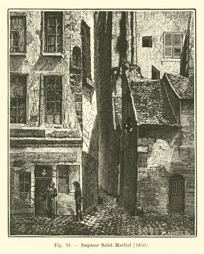 Impas Saint-Martial, 1850 autorstwa French School