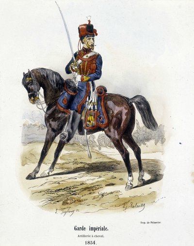 Gwardia Cesarska: Artyleria na koniu w 1854 r. - w „Histoire de l