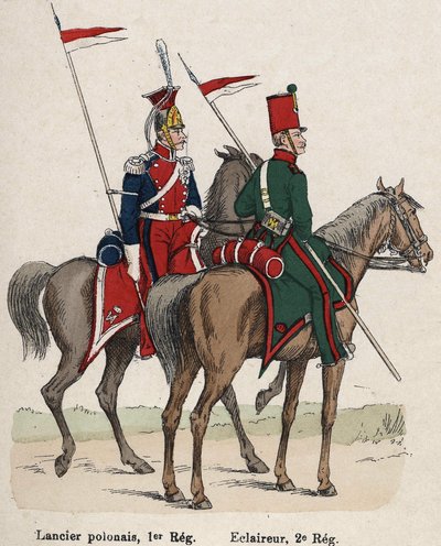 Gwardia Cesarska Napoleon I: polski lansjer autorstwa French School