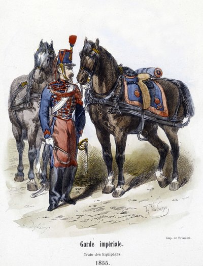 Gwardia Cesarska: pociąg załóg w 1855 r. - w „Histoire de l