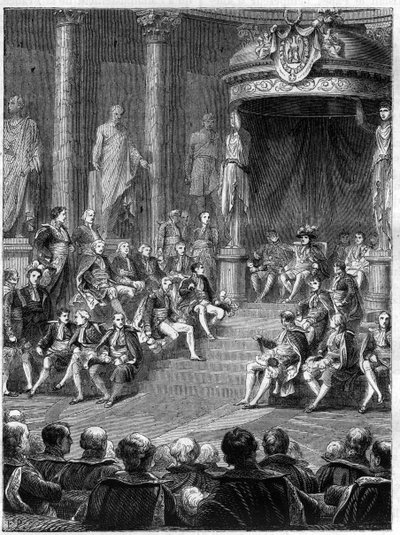 Imperiale seans w Senacie: przemówienie Napoleona o ukonstytuowaniu się nowego królestwa Włoch w 1805 r. - w „Histoire de l
