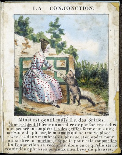 W „La grammaire en images”, album na ulotki, ok. 1850 r. autorstwa French School
