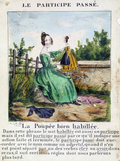 W „La grammaire en images”, album na ulotki, ok. 1850 r. autorstwa French School