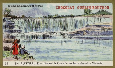 Przed Horseshoe Falls, Victoria, Australia (chromolitho) autorstwa French School