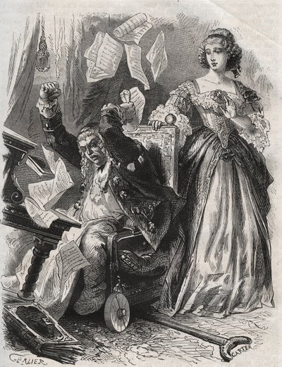 W łupie szalonej wściekłości kazał latać piórom, książkom i papierom: gniew poety Paula Scarrona (1610-1660) przed swoją żoną Francoise d