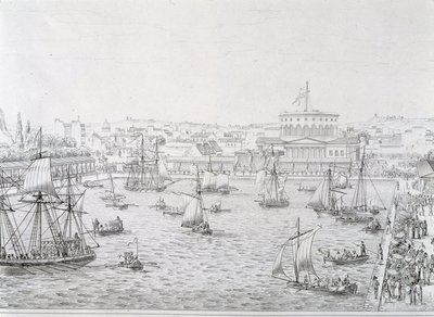 Inauguracja Basenu de la Villette, Paryż, maj 1821 r. autorstwa French School