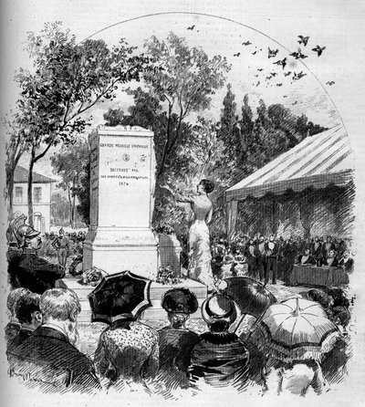 Inauguracja pomnika poświęconego malarzowi Jeanowi Baptiste Camille Corotowi (1796-1875) w Ville d