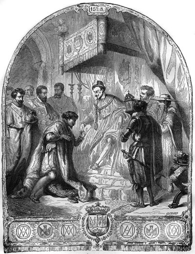 Ustanowienie Orderu Ducha Świętego (Ducha Świętego) przez Henryka III króla Francji w 1578 roku. autorstwa French School