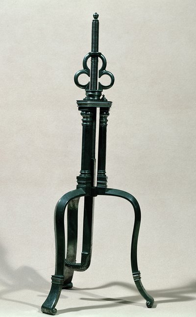 Instrument do trepanacji, podobny do tego zilustrowanego przez Ambroise Pare (ok. 1510-90) XVI-XVII w. (metal) autorstwa French School