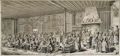 Wnętrze kabaretu „Ramponaux”, sd. 18 wiek autorstwa French School
