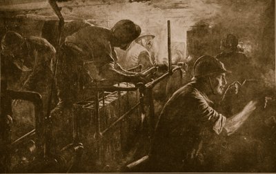 Wnętrze czołgu należącego do francuskiej artylerii szturmowej, 1914-18 autorstwa French School