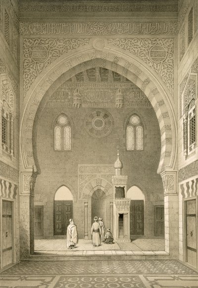 Wnętrze meczetu Qaitbay, Kair autorstwa French School