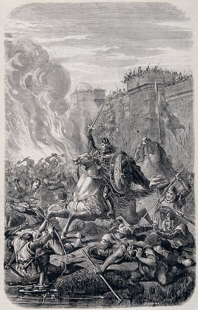 Najazd i plądrowanie Rzymu przez Alaryka 1, króla Wizygotów 410 - w „Historii papieży, królów, królowych i cesarzy” Lachatre
