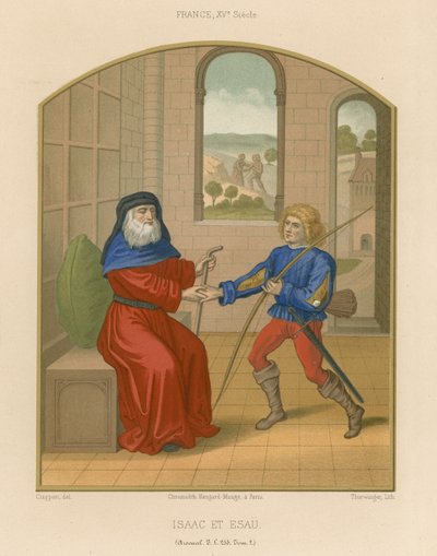 Izaak i Ezaw autorstwa French School