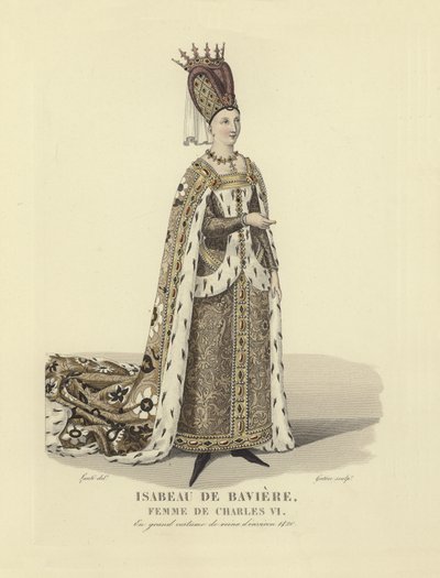 Isabeau z Bawarii, żona króla Karola VI Francji autorstwa French School
