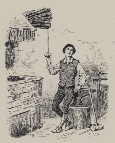 Włoski kompozytor Gioachino Rossini jako chłopiec (grafika) autorstwa French School