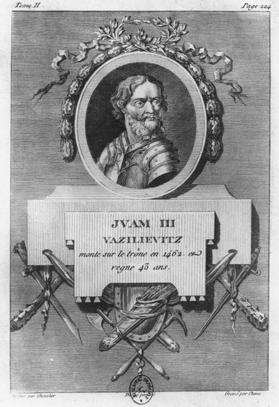 Iwan III Wielki (rycina) autorstwa French School