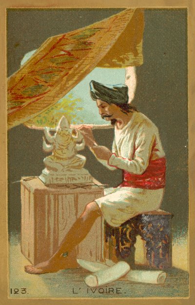 Kość słoniowa (chromolitho) autorstwa French School