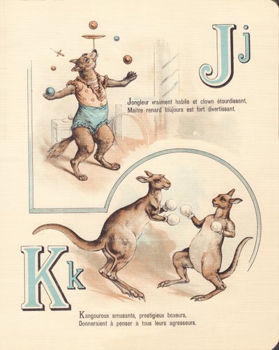J K: Radosny lis, żongler, kangur, kickboxing autorstwa French School