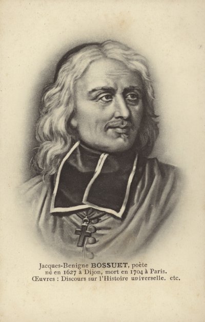 Jacques-Benigne Bossuet (1627-1704), francuski biskup katolicki, teolog i pisarz (litografia) autorstwa French School