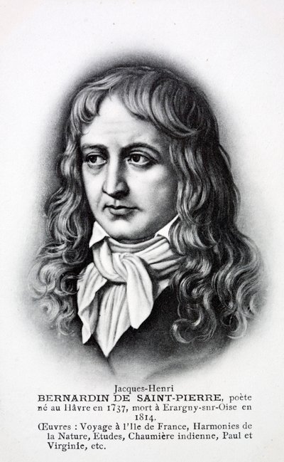 Jacques-Henri Bernardin de Saint-Pierre, francuski pisarz (litografia) autorstwa French School