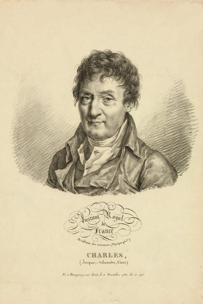 Jacques Alexandre Cesar Charles, 1820 autorstwa French School
