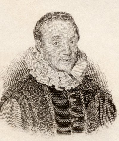 Jacques Auguste de Thou vel Thuanus, francuski historyk, ze słownika historycznego Crabbes, wyd. 1825 autorstwa French School