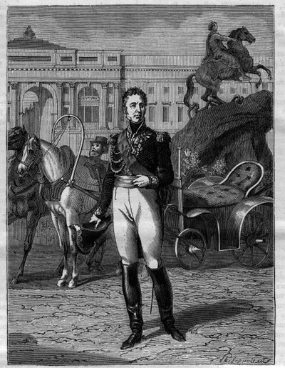 Jacques Law, markiz de Lauriston - Portret Jacquesa Alexandra Bernarda Lawa, markiza de Lauriston, marszałka Francji (1768-1828) - w „Historii imperium na podstawie historii konsulatu” Adolphe Thiers - 1879 - zbiory prywatne autorstwa French School