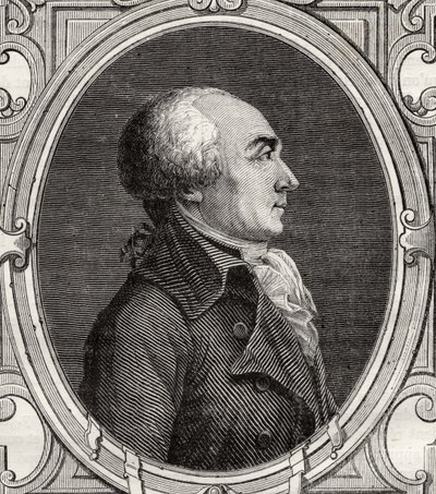 Jacques Rene Hebert, z „Histoire de la Revolution Francaise” Louisa Blanca (1811-82) autorstwa French School