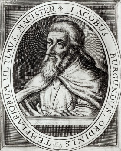 Jacques de Molay (ok. 1243-1314) Mistrz templariuszy autorstwa French School