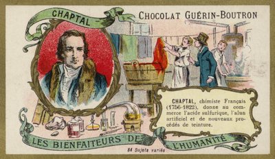 Jean-Antoine Chaptal, francuski chemik (chromolitho) autorstwa French School