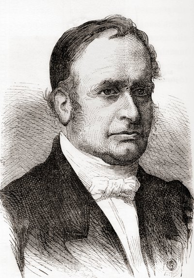 Jean-Baptiste Armand Louis Léonce Élie de Beaumont, z „Les Merveilles de la Science”, wydana ok. 1870 r. (rycina) autorstwa French School