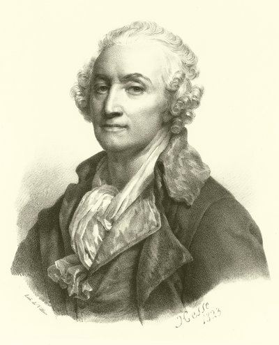 Jean-Baptiste Greuze, portret (grafika) autorstwa French School