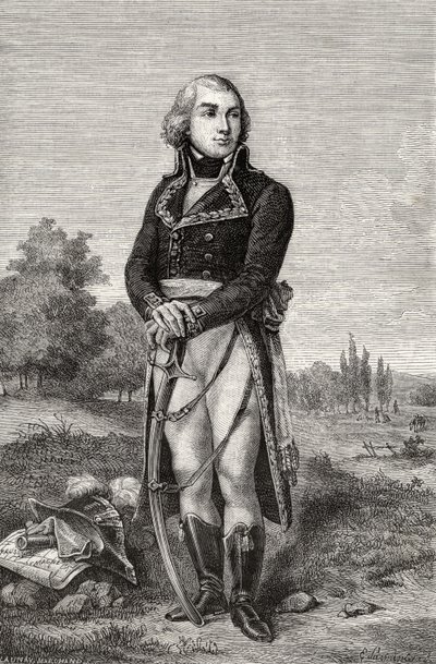 Jean-Baptiste Jourdan, z „Histoire de la Revolution Francaise” Louisa Blanca (1811-82) autorstwa French School
