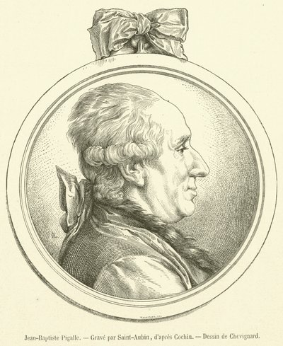 Jean-Baptiste Pigalle (grafika) autorstwa French School