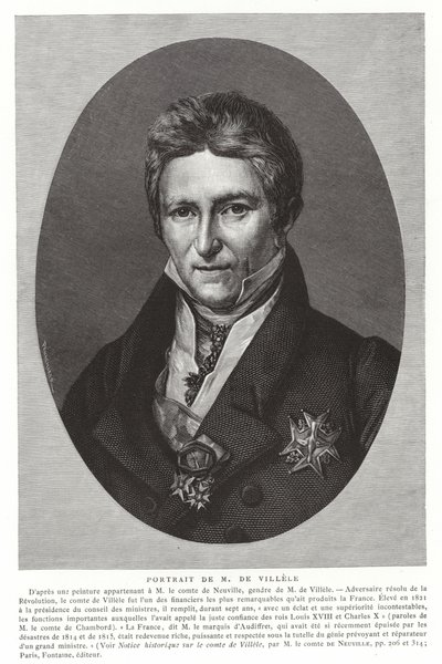 Jean-Baptiste de Villele, francuski mąż stanu autorstwa French School