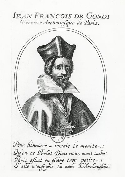 Jean-Francois de Gondi (grafika) autorstwa French School