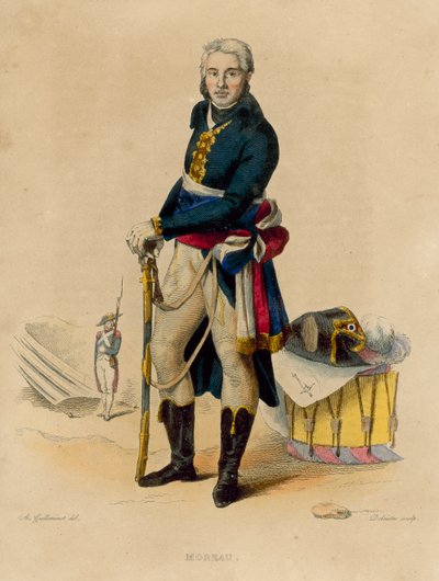 Jean-Victor Moreau (kolorowy grawerunek) autorstwa French School