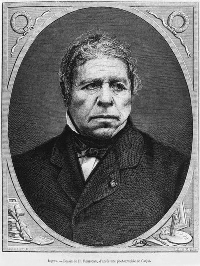 Jean Auguste Dominique Ingres (1780-1867) z fotografii Etienne Carjat (1828-1906) 1867 autorstwa French School